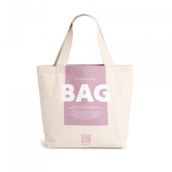 Shopping bag Hashtag in cotone Indigo