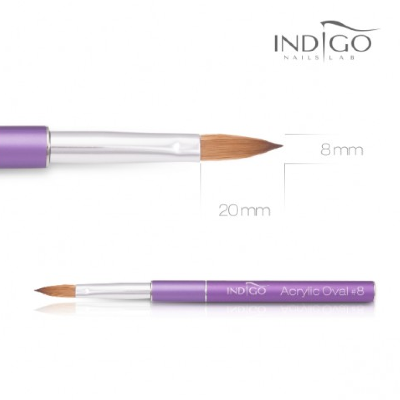 Indigo Acrylic Brush no.8 Kolinsky Oval Violet