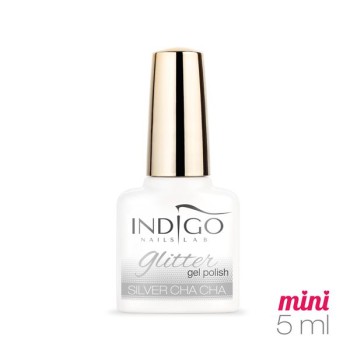 Silver Cha Cha Glitter Gel Polish 7ml