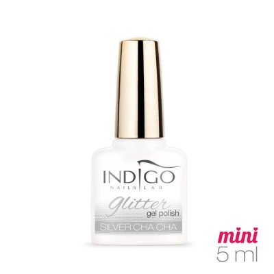 Silver Cha Cha Glitter Gel Polish 7ml